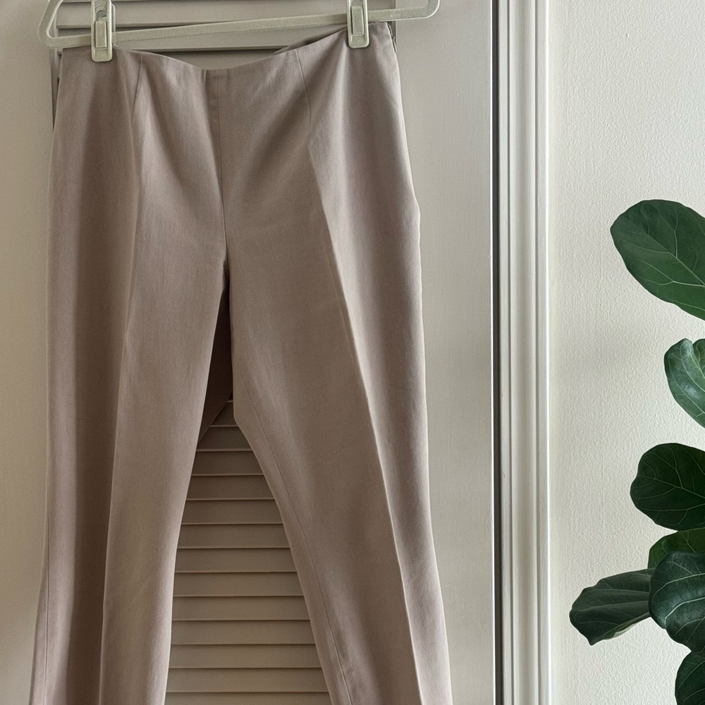 Elie Tahari Khaki Colored Stretch Knit Ankle Pant Size 10 - Picture 1 of 4